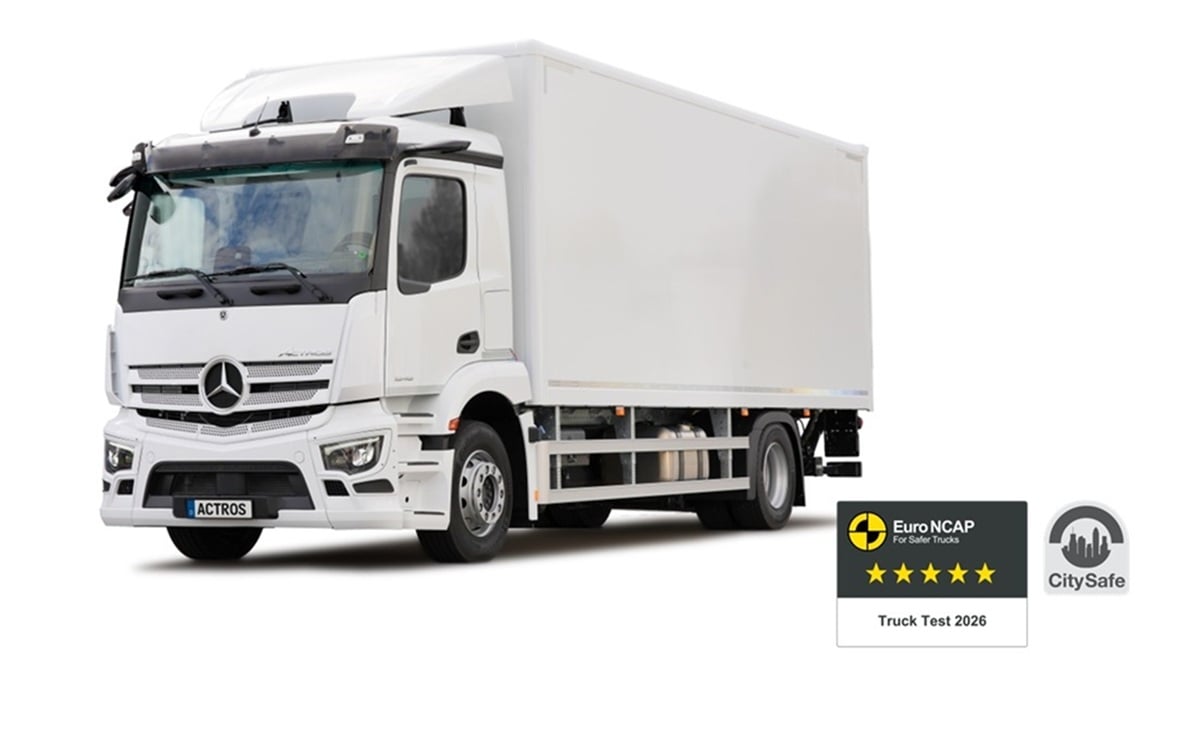 5 estrellas en Euro NCAP para el Mercedes-Benz Truck