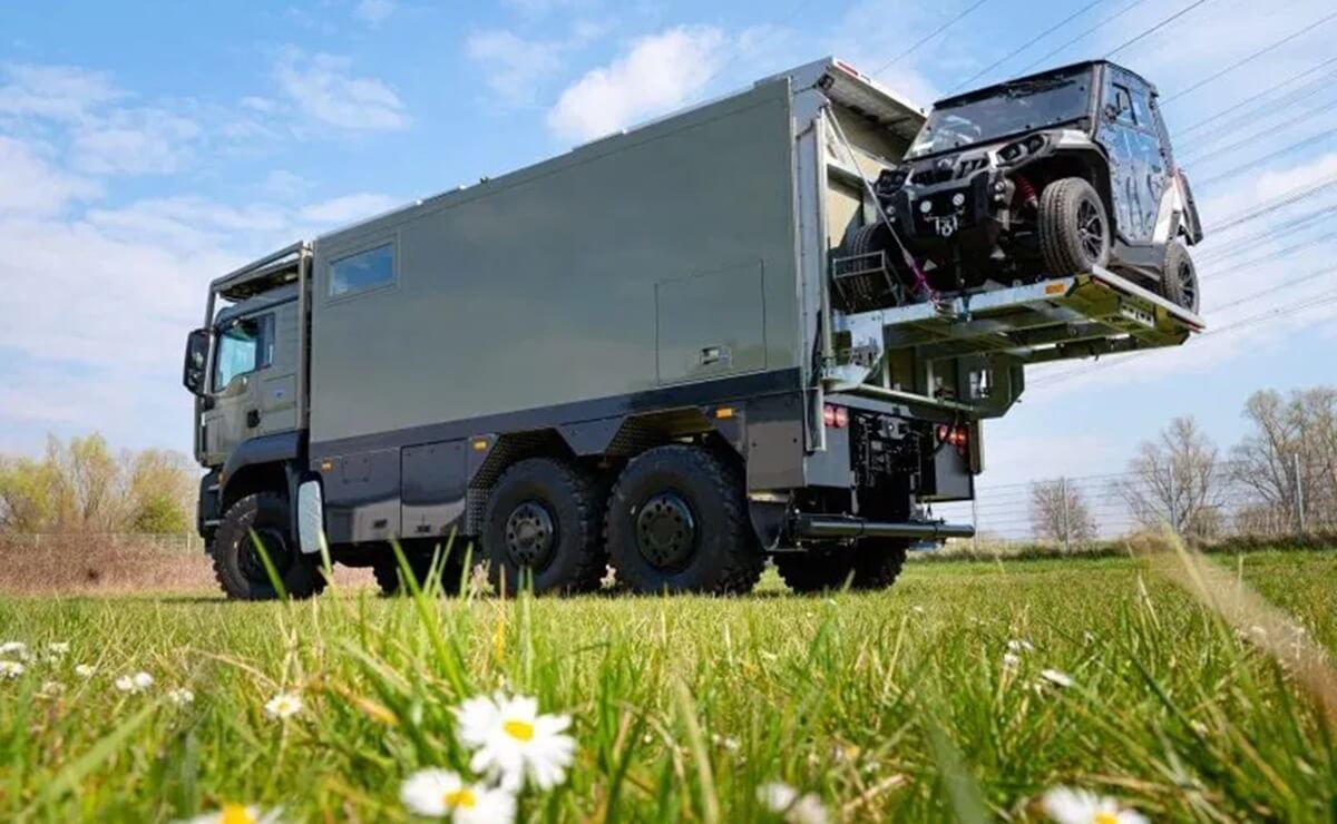 camion camper 6×6 MAN perfil