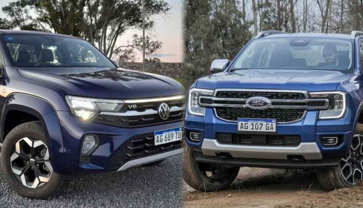 volvkswagen amarok.black style v6 vsford ranger limited