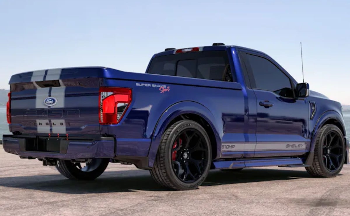 Así se transformó una pick up de Ford: 810 CV, motor V8 y este antes y después 2 Shelby Super Snake Sport F 150 perfil