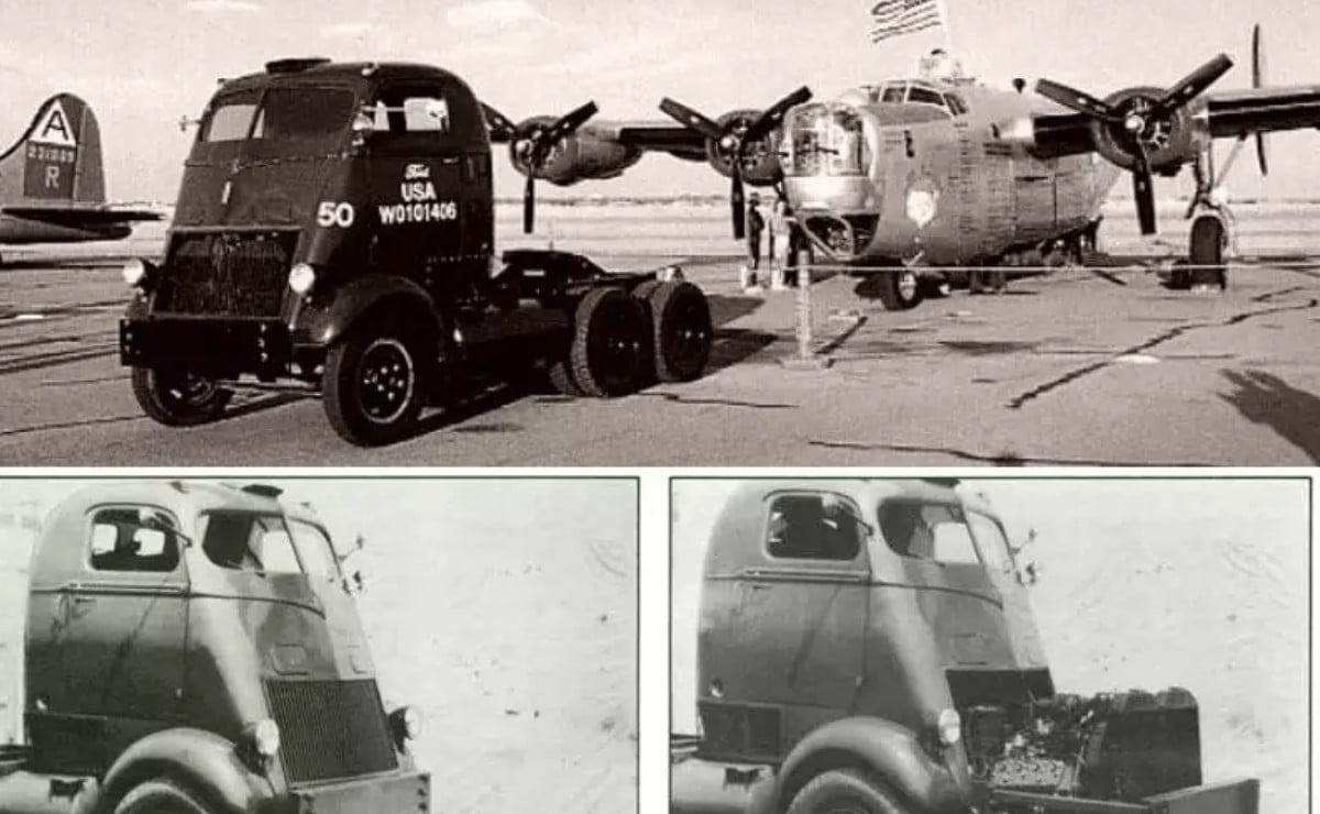 Ford V8 de 1939: solo 95 HP, por eso este camión llevaba DOS motores para poder trepar 4 ford v8 de 1939 solo 95 hp por eso este 1 2