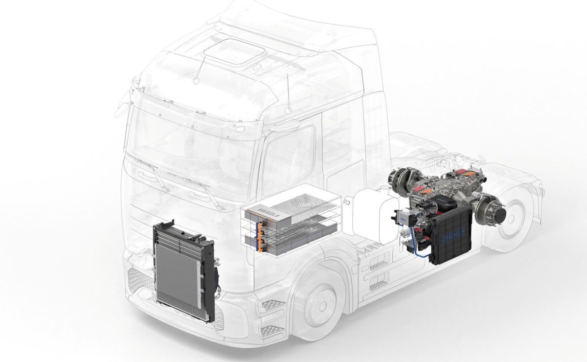 Mahle presenta un camión que hace 800 km con diésel como generador y emite 80% menos