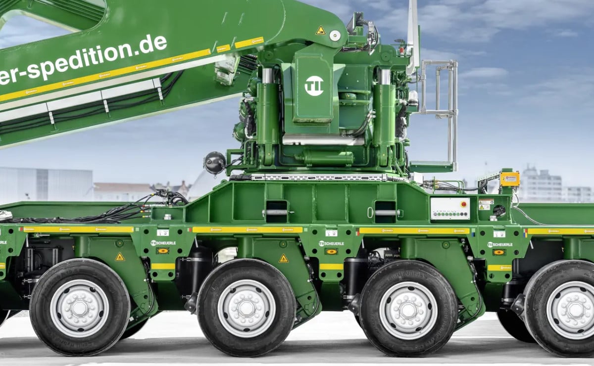 ¿Por qué este transporte necesita 44 ejes para transportar 320 toneladas? 6 por qu este transporte necesita 44 ejes 3