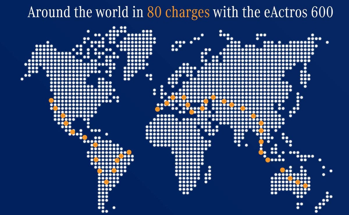 Un camión eléctrico dará la vuelta al mundo: 45.000 km con solo 80 cargas y 562 km por etapa 2 un cami n el ctrico dar la vuelta al mun