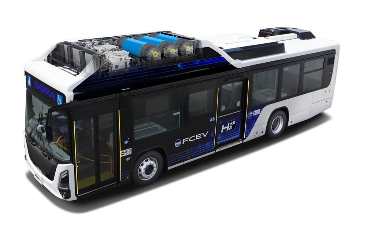 Toyota lanza Sora, un autobús a hidrógeno: más autonomía, eficiencia y versatilidad 1 Toyota Sora, el innovador autobús a hidrógeno